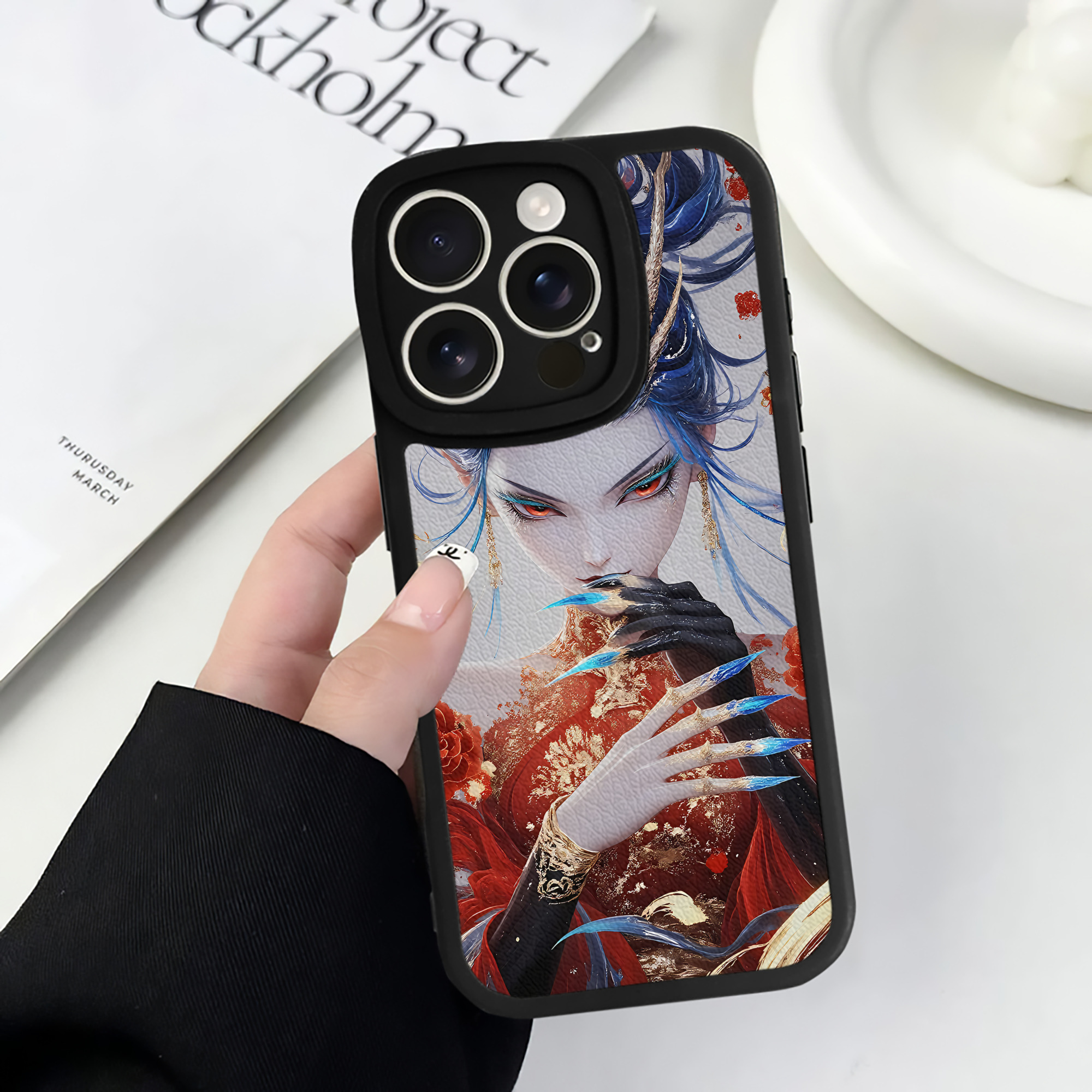 （画像用） Ne Zha 2 ナタ 魔童の大暴れ 【iPhone 16シリーズ対応】シリコンスマホケース（レザー調） 材質：シリコン